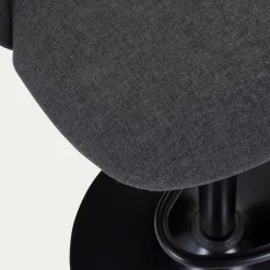 Chaise de bar en acier et tissu H63,5cm - gris