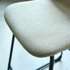 Chaise de bar en tissu H66cm - beige