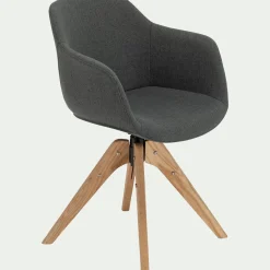 Chaise de bureau rotative en tissu - gris restanque