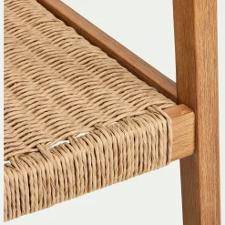 Chaise de jardin avec accoudoirs en acacia - bois foncé