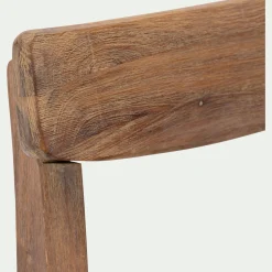 Chaise de jardin en acacia et assise en corde - bois foncé