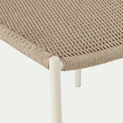 Chaise de jardin en acier et cordage - beige