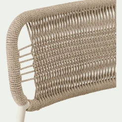 Chaise de jardin en acier et cordage - beige