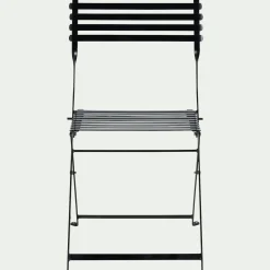 Chaise de jardin pliante en acier - noir