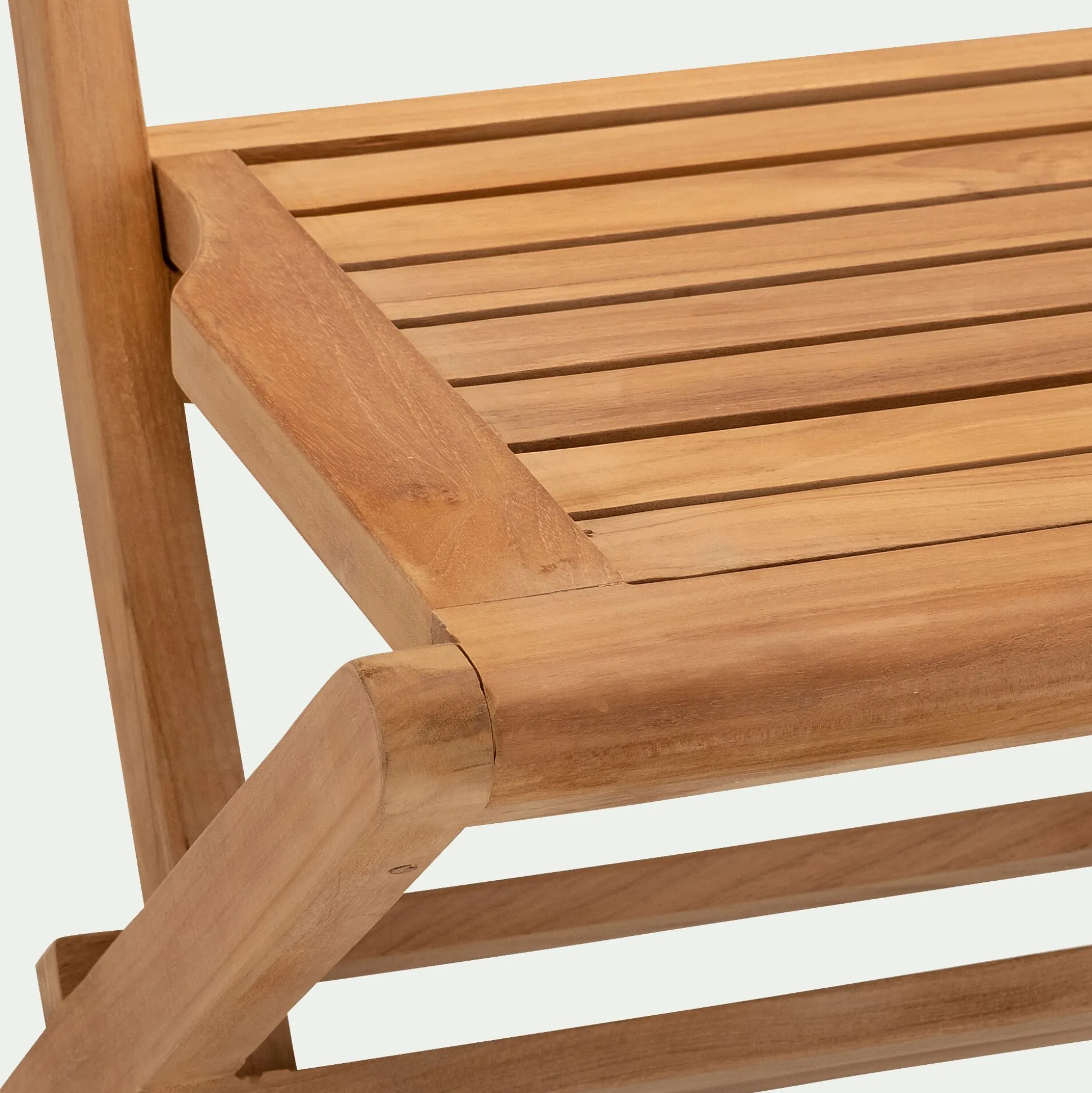 Chaise de jardin pliante en teck - bois clair