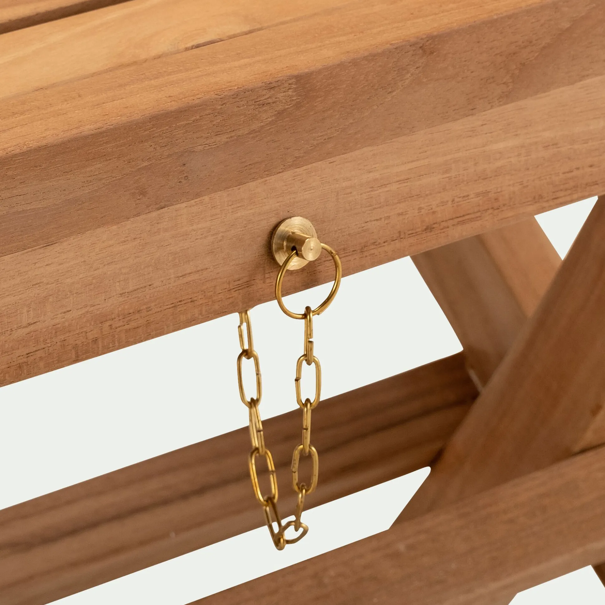 Chaise de jardin pliante en teck - bois clair