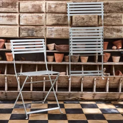 Chaise de jardin pliante en acier - vert olivier