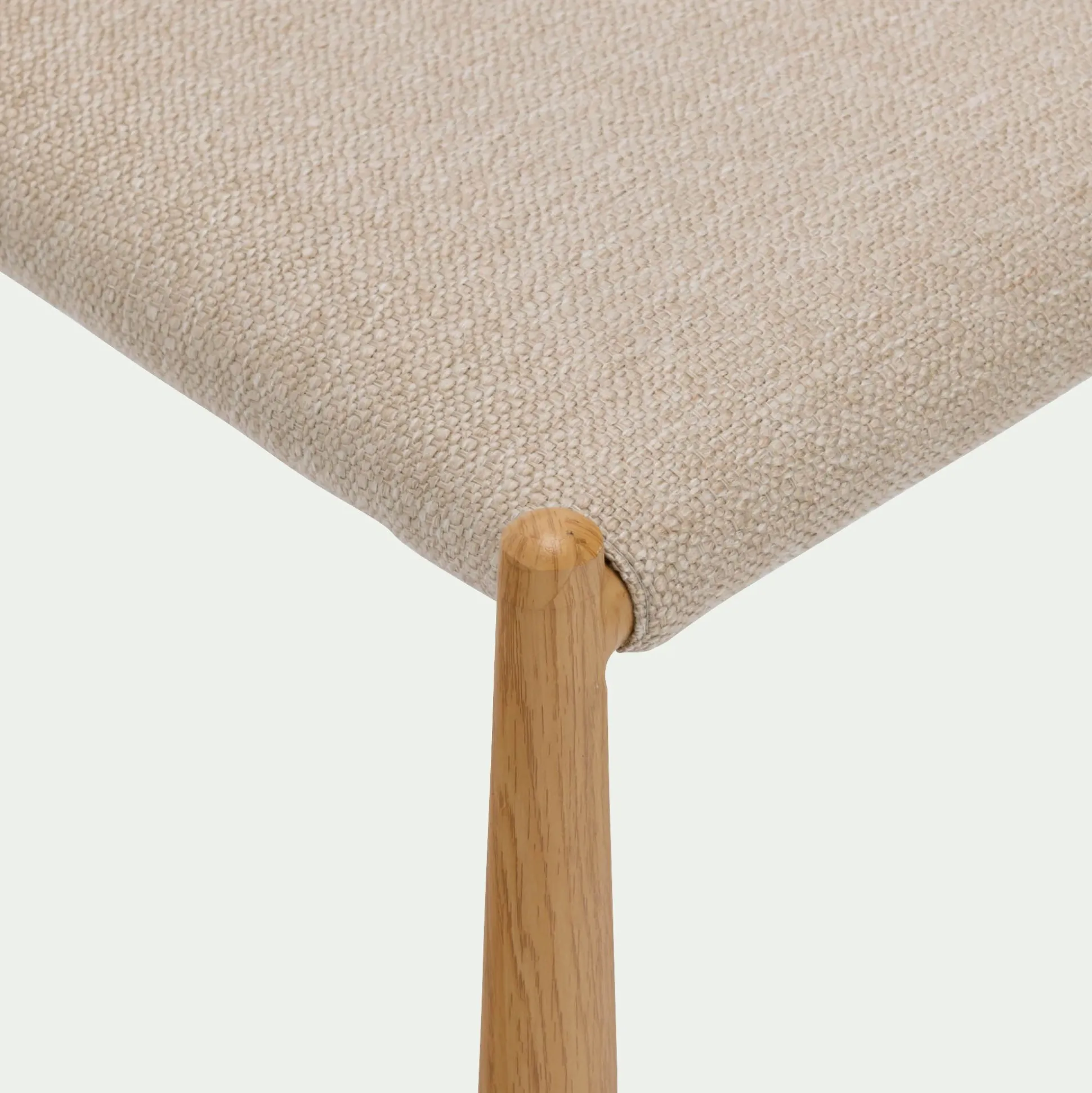 Chaise de repas contemporaine en tissu - beige