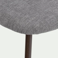 Chaise de repas en tissu et acier - gris