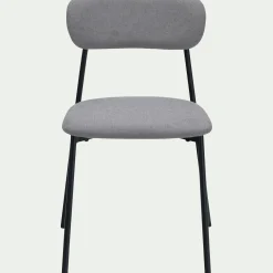 Chaise de repas en tissu - gris