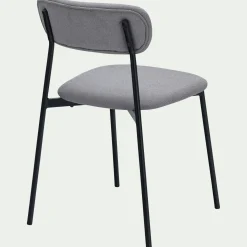 Chaise de repas en tissu - gris
