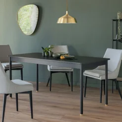 Chaise de repas en tissu - gris clair