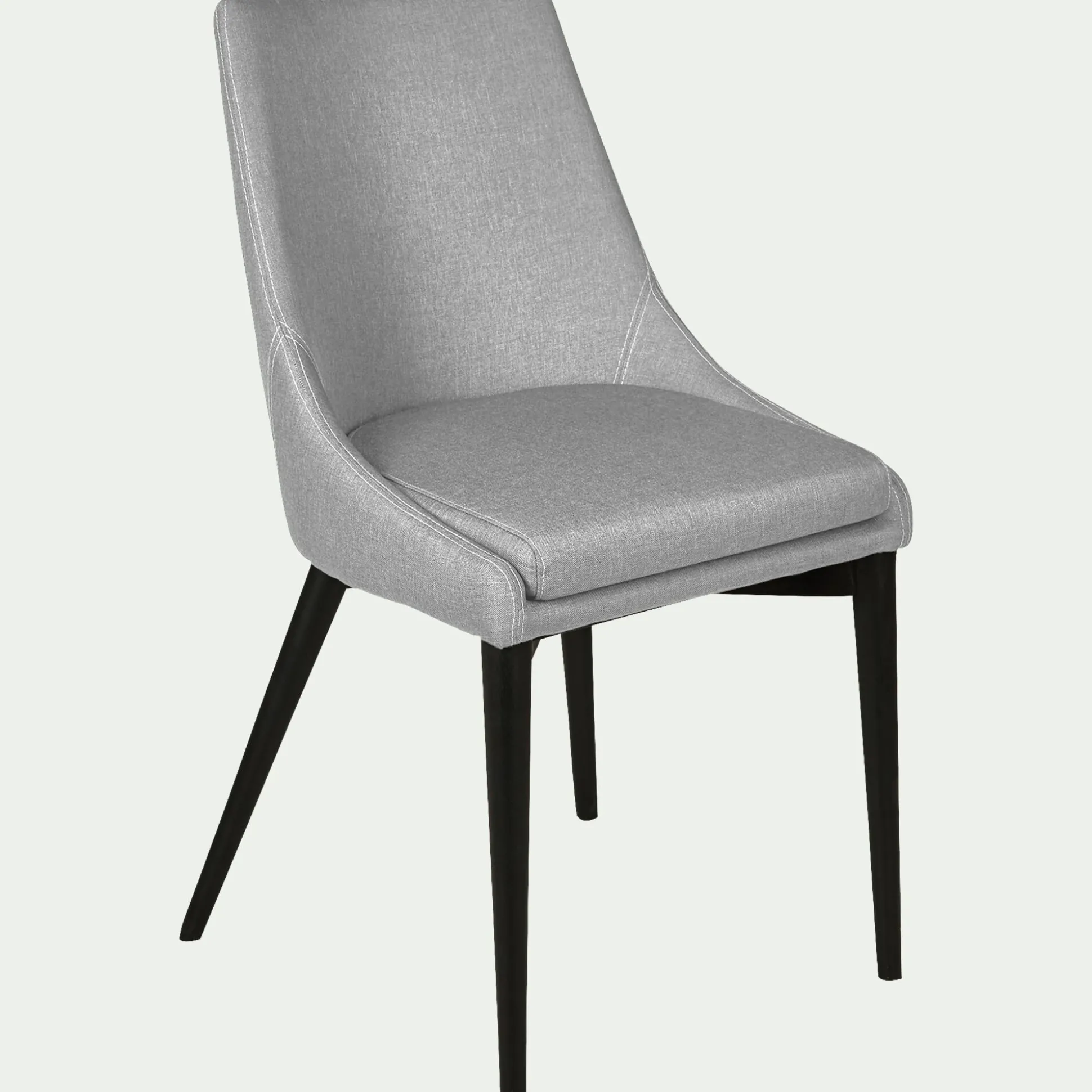 Chaise de repas en tissu - gris clair