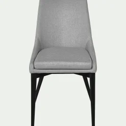 Chaise de repas en tissu - gris clair