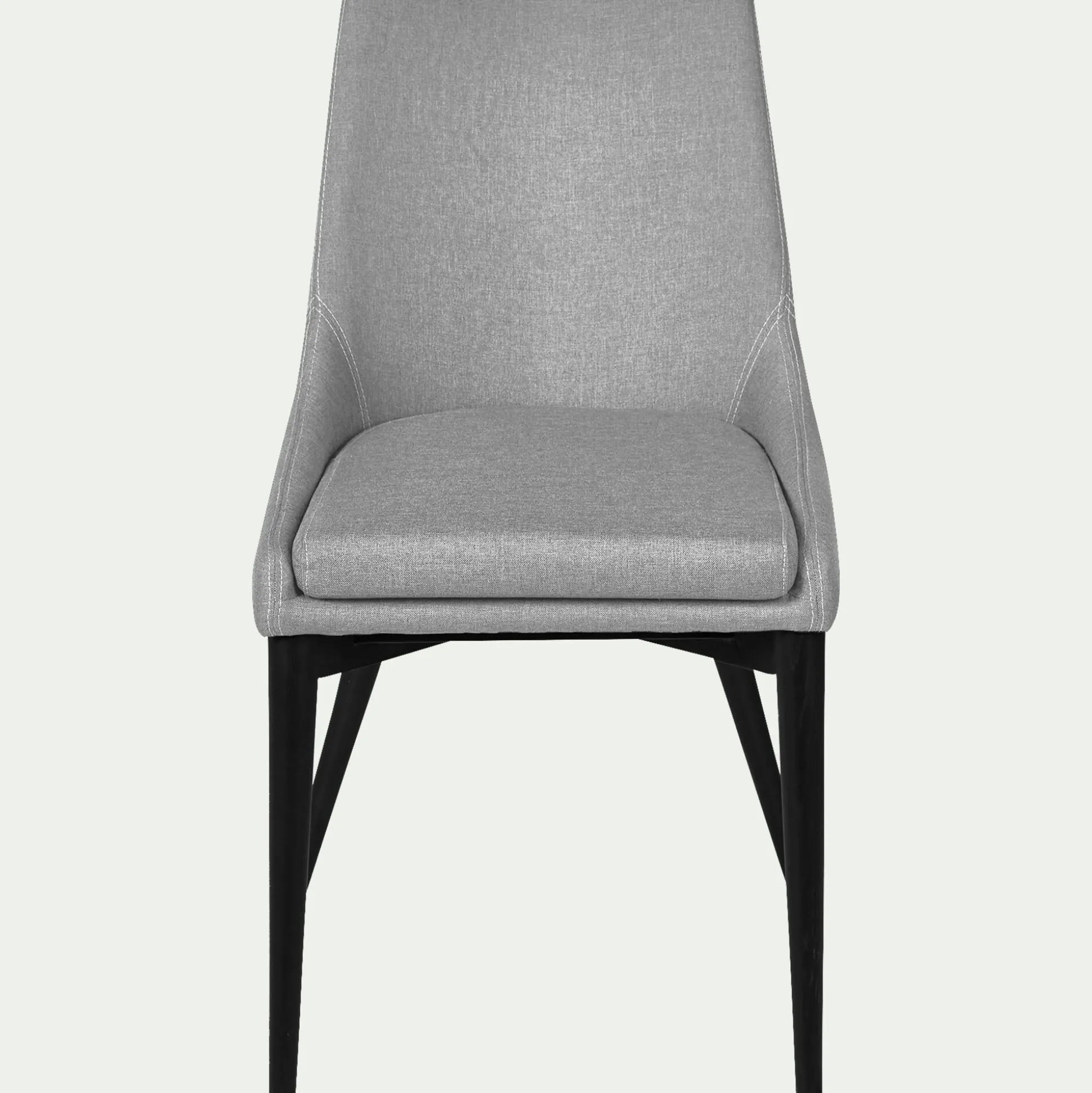 Chaise de repas en tissu - gris clair