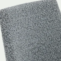 Chaise de repas en tissu bouclette rasé - gris clair