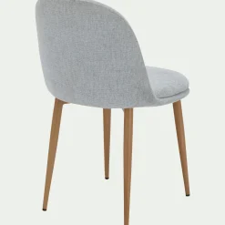 Chaise de repas en tissu - gris clair