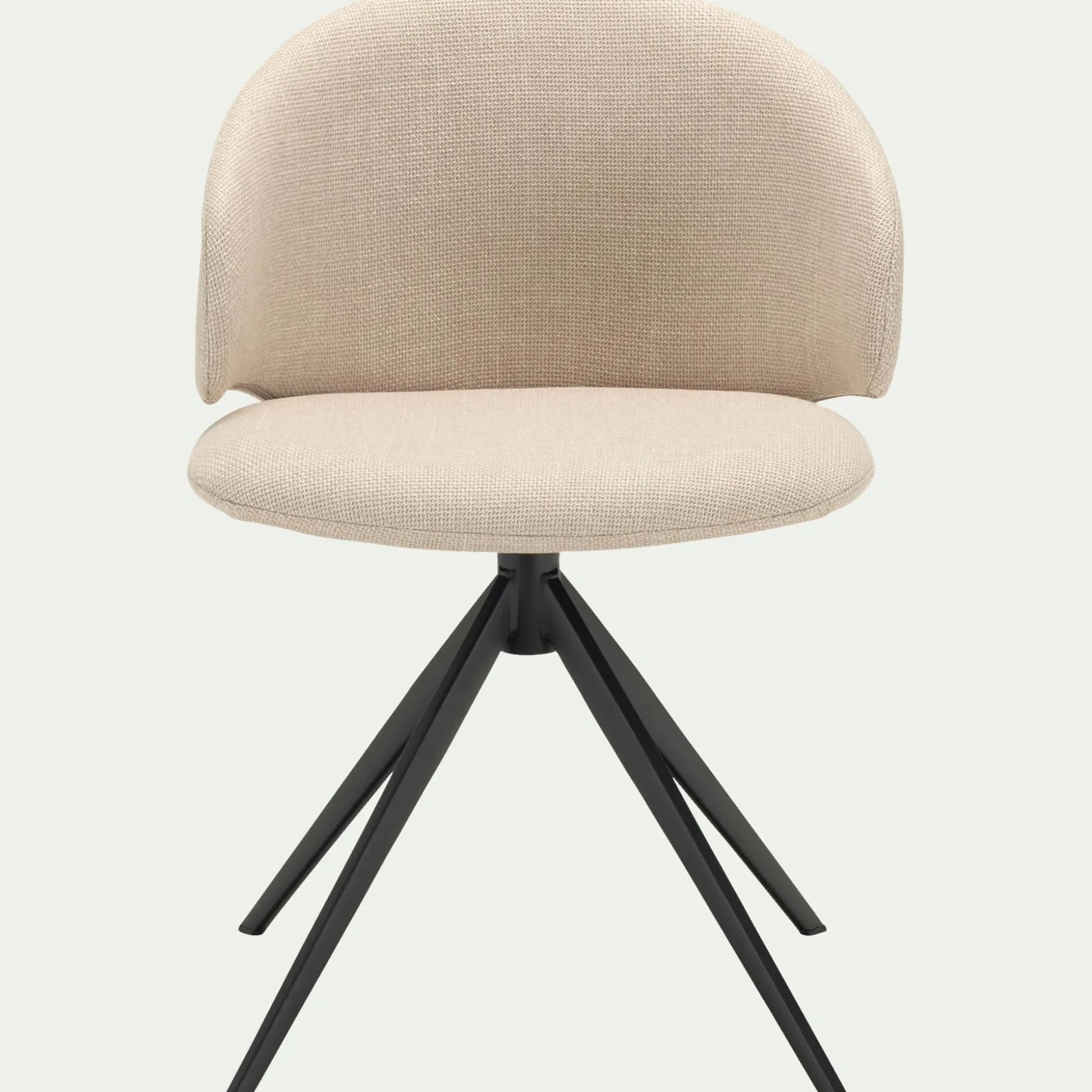 Chaise de repas pivotante en tissu - beige