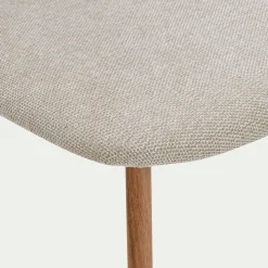 Chaise de repas épurée en tissu - beige