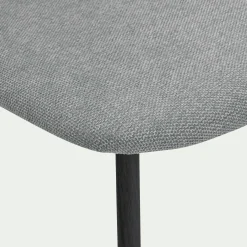 Chaise de repas épurée en tissu - gris