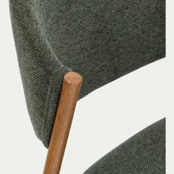 Chaise de repas épurée en tissu - vert