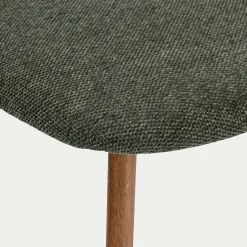 Chaise de repas épurée en tissu - vert