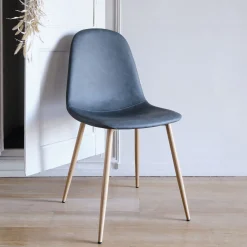 Chaise en acier et simili - noir