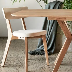 Chaise en tissu - blanc nougat