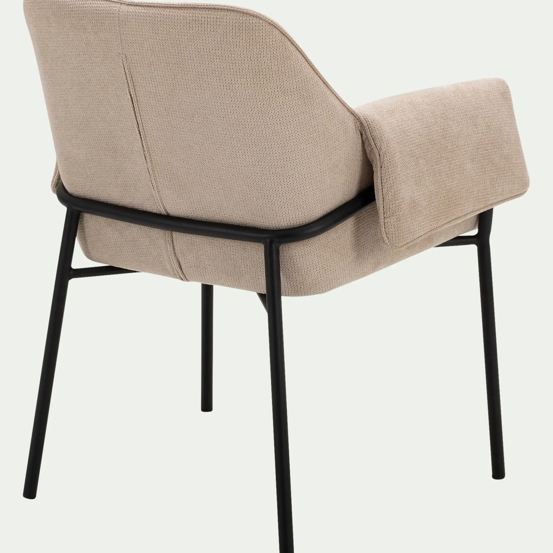 Chaise en tissu avec accoudoirs - gris