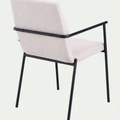 Chaise en tissu avec accoudoirs - gris borie