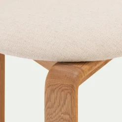 Chaise en tissu sans accoudoirs - beige