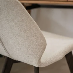 Chaise en tissu sans accoudoirs - beige