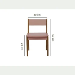 Chaise enfant en acacia - rose
