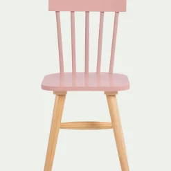 Chaise enfant en bois de hêtre - rose sable