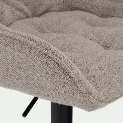 Chaise îlot central en tissu H63cm - gris