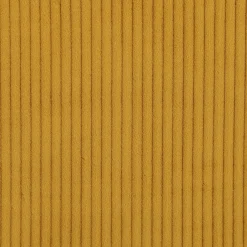 Chaise pivotante en velours côtelé et piétement en fer - jaune argan