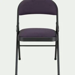 Chaise pliante en métal et tissu - noir calabrun
