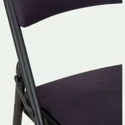 Chaise pliante en métal et tissu - noir calabrun