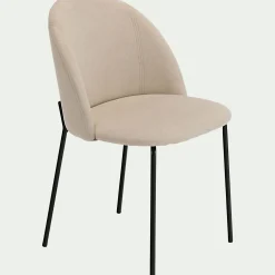 Chaise ronde en tissu - beige roucas