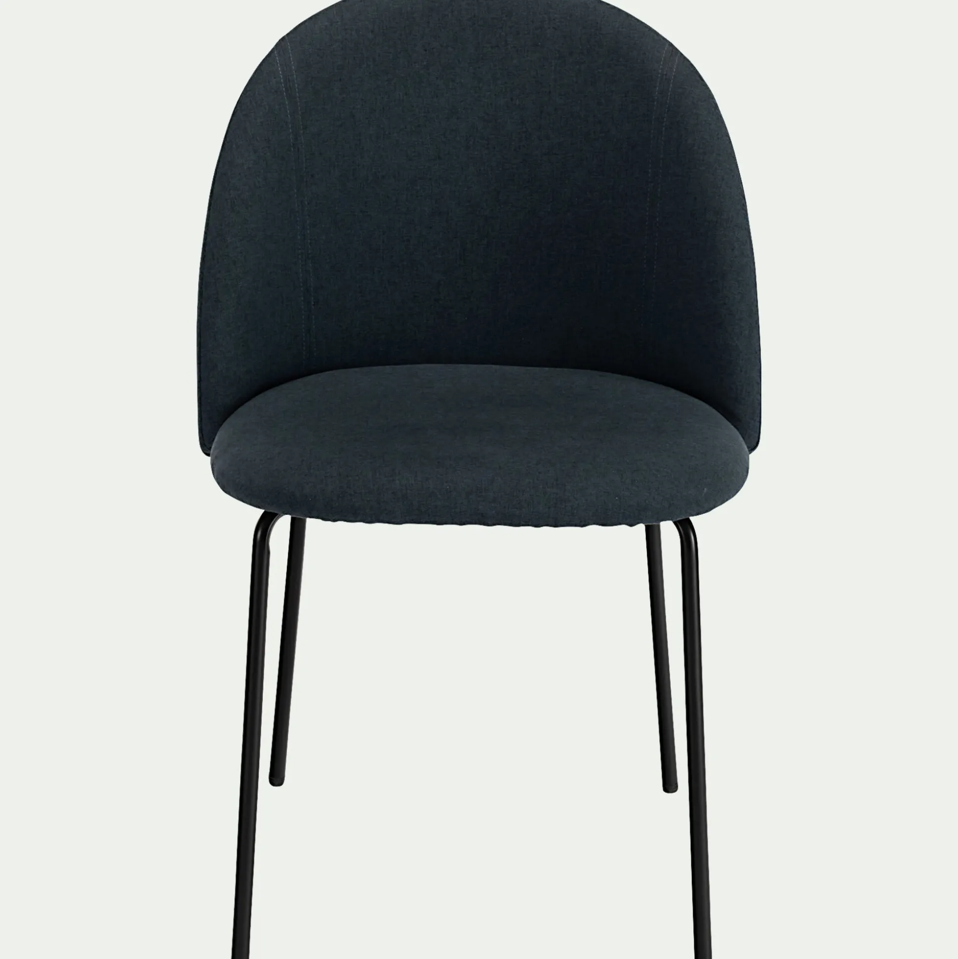 Chaise ronde en tissu - bleu céou