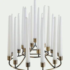 Chandelier 19 bougies en fer D33,5xH15cm - doré