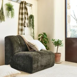 Chauffeuse en tissu Eden - vert cèdre