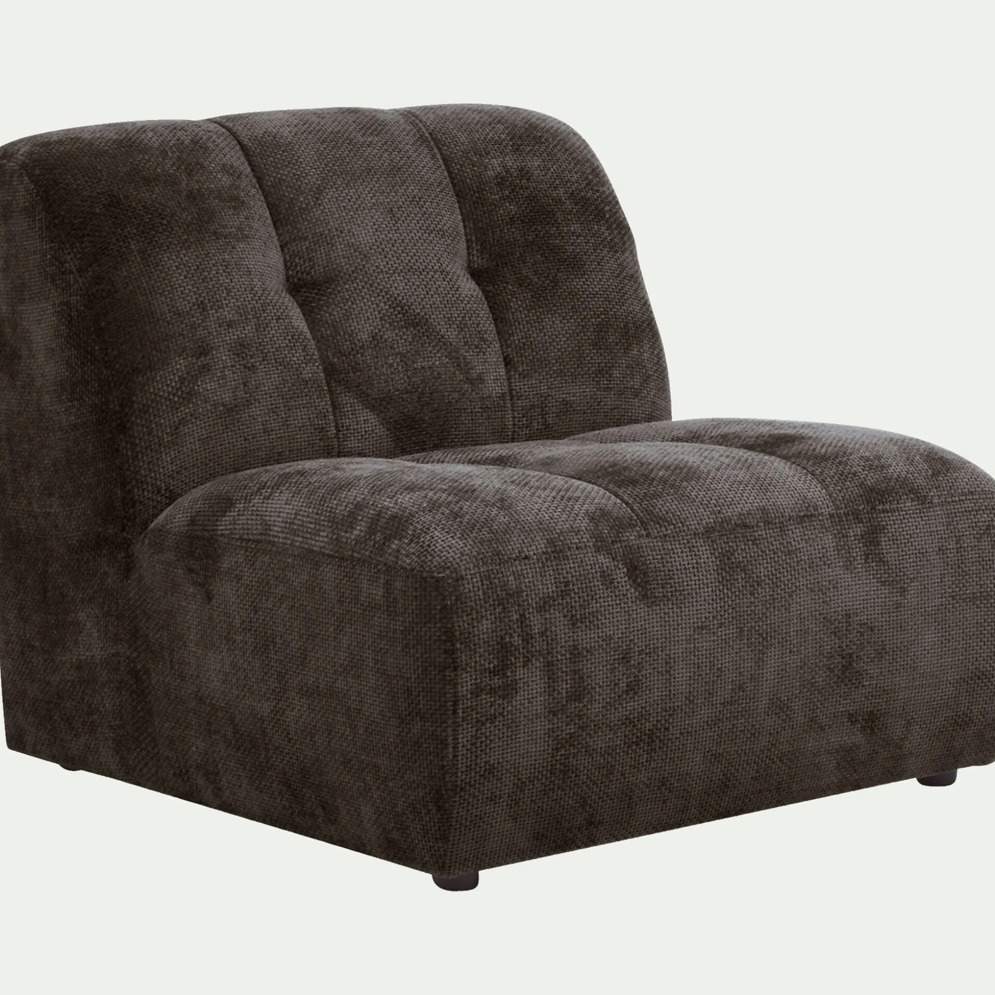 Chauffeuse en tissu Eden - marron