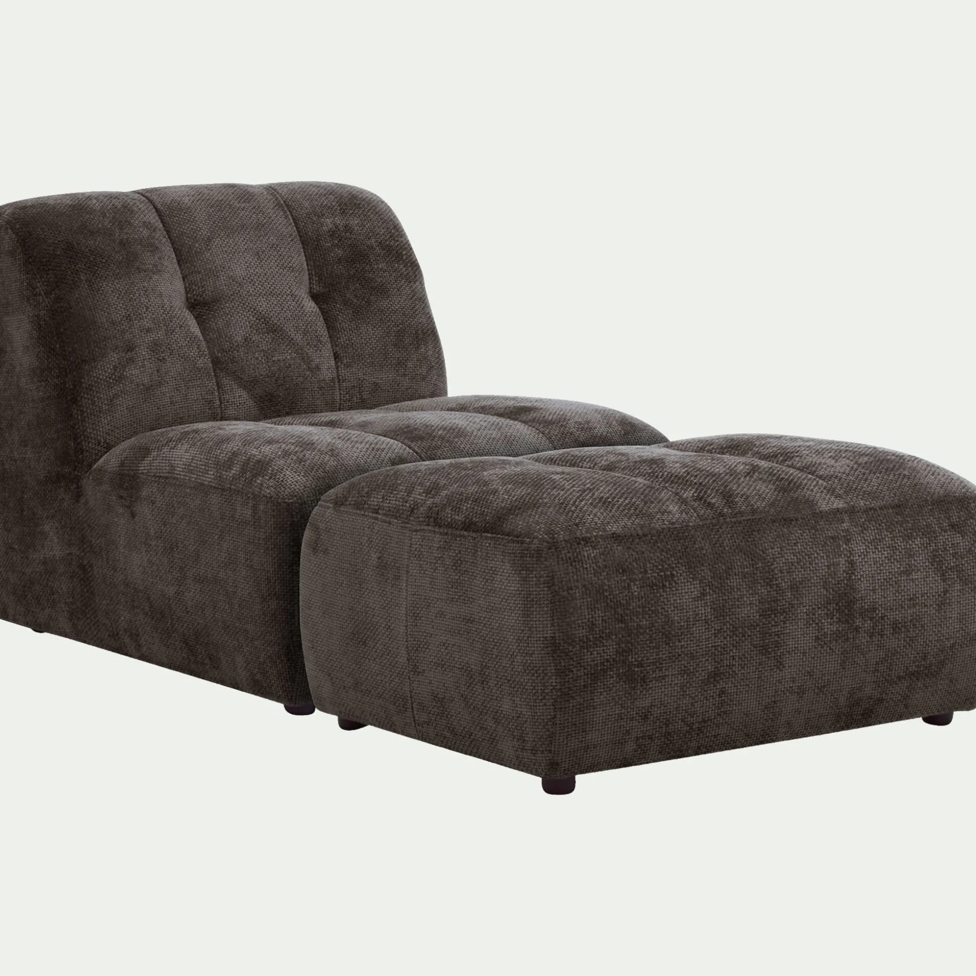 Chauffeuse en tissu Eden - marron