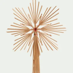 Cimier étoile en paille H30cm - naturel