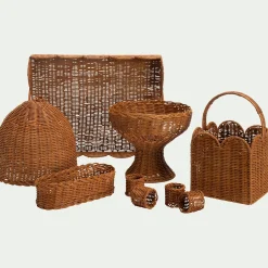 Cloche en rotin D26cm - marron