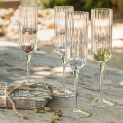 Coffret de 4 flûtes à champagne en cristallin 21cl - transparent