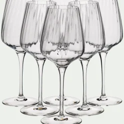 Coffret de 6 verres à pied tulipe en cristallin 35cl - transparent