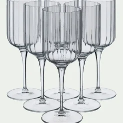 Coffret de 4 verres à pied en cristallin 40cl - transparent