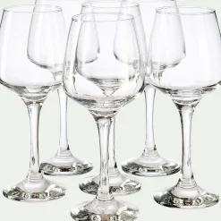 Coffret de 6 verres à vin 29,5cl - transparent